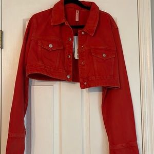 Zara Cropped Denim Jacket